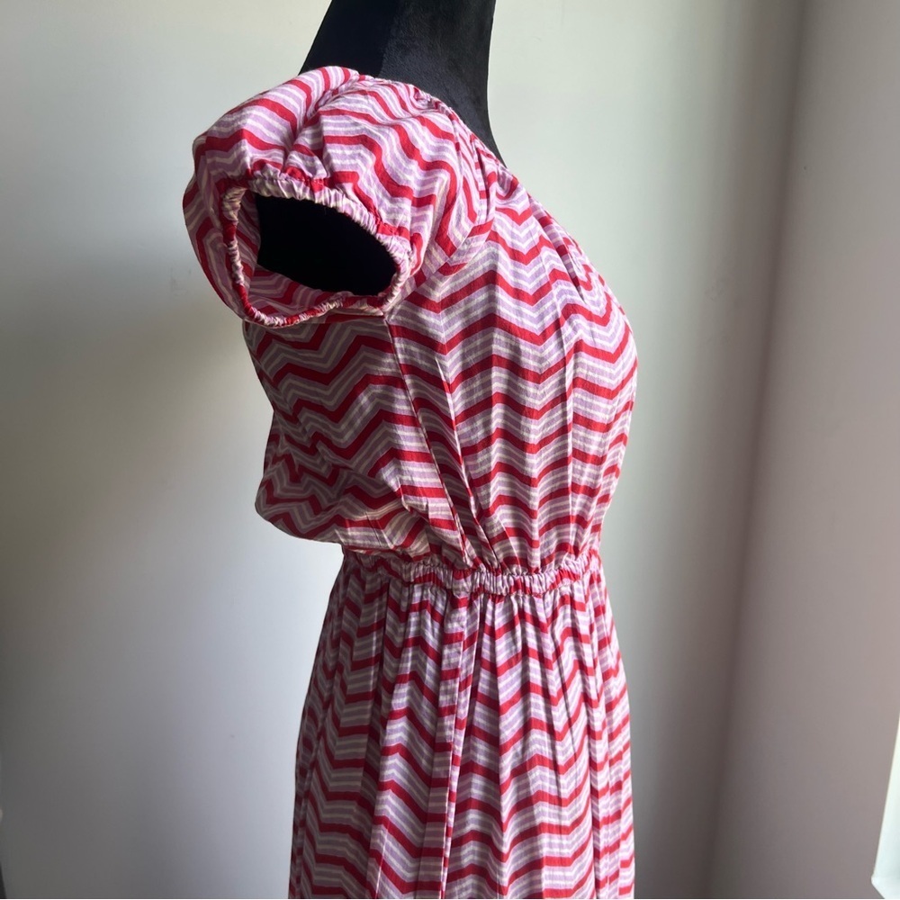 Women’s Pink Chicken Pink and White Puff Sleeve Sundress - XS - Picture 2 of 14